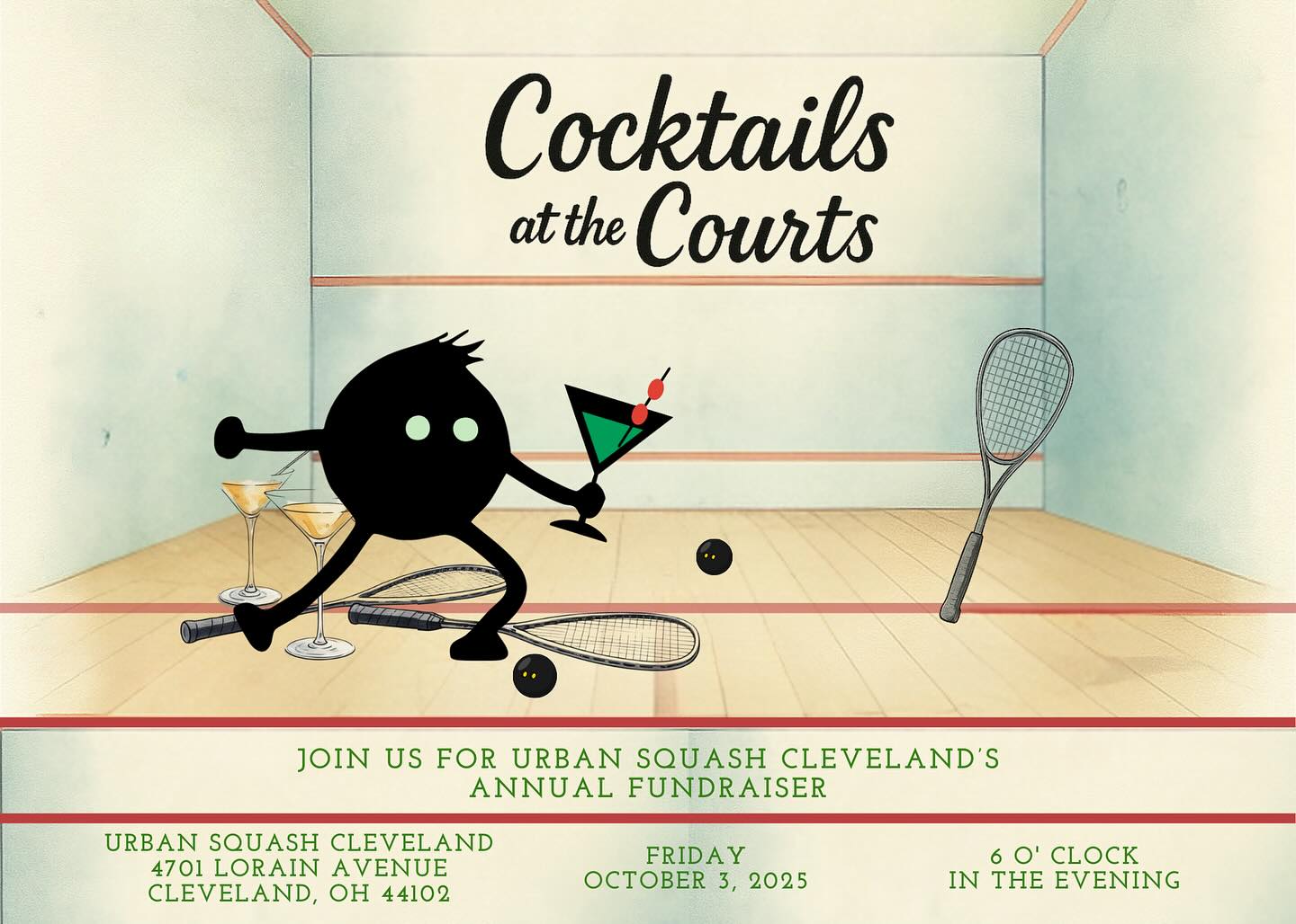 Cocktails at the Courts is just one week away, and we couldn’t be more excited!

A few things we’re excited for:
- Showcasing our student-athletes 
- Tasty apps and drinks from Spice Field Kitchen 🍷 
- Celebrating our youth development program with YOU!
- Live music 🎶 
- A brief program with remarks from students at 7pm